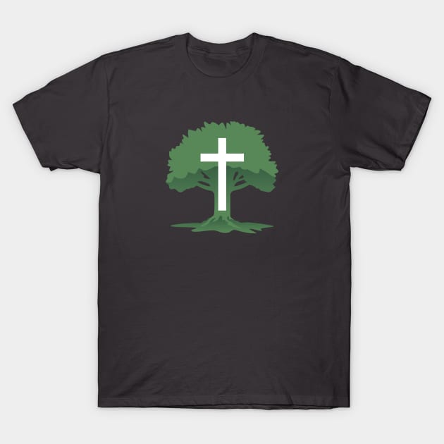 Christian Cross with Tree of Life T-Shirt by hobrath